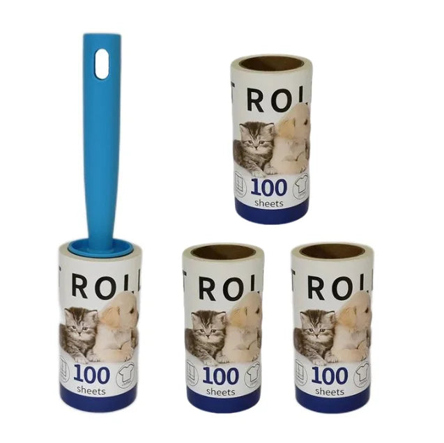 Extra Sticky Pet Hair Lint Roller Set – High-Capacity Refills & Ergonomic Handles