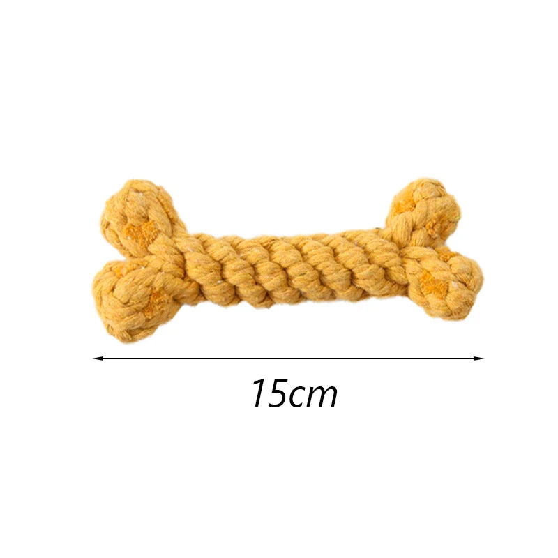 Teeth Cleaning Rope Toy for Small Dogs – Bite-Resistant Cotton Molar Stick for Healthy Gums