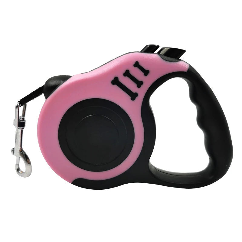Heavy-Duty Retractable Pet Leash – One-Hand Brake & Lock System for Small to Large Breeds