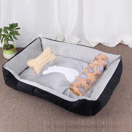 Winter Warmth Pet Couch Bed – Breathable Plush Puppy Nest & Soft Fleece Mat Pad