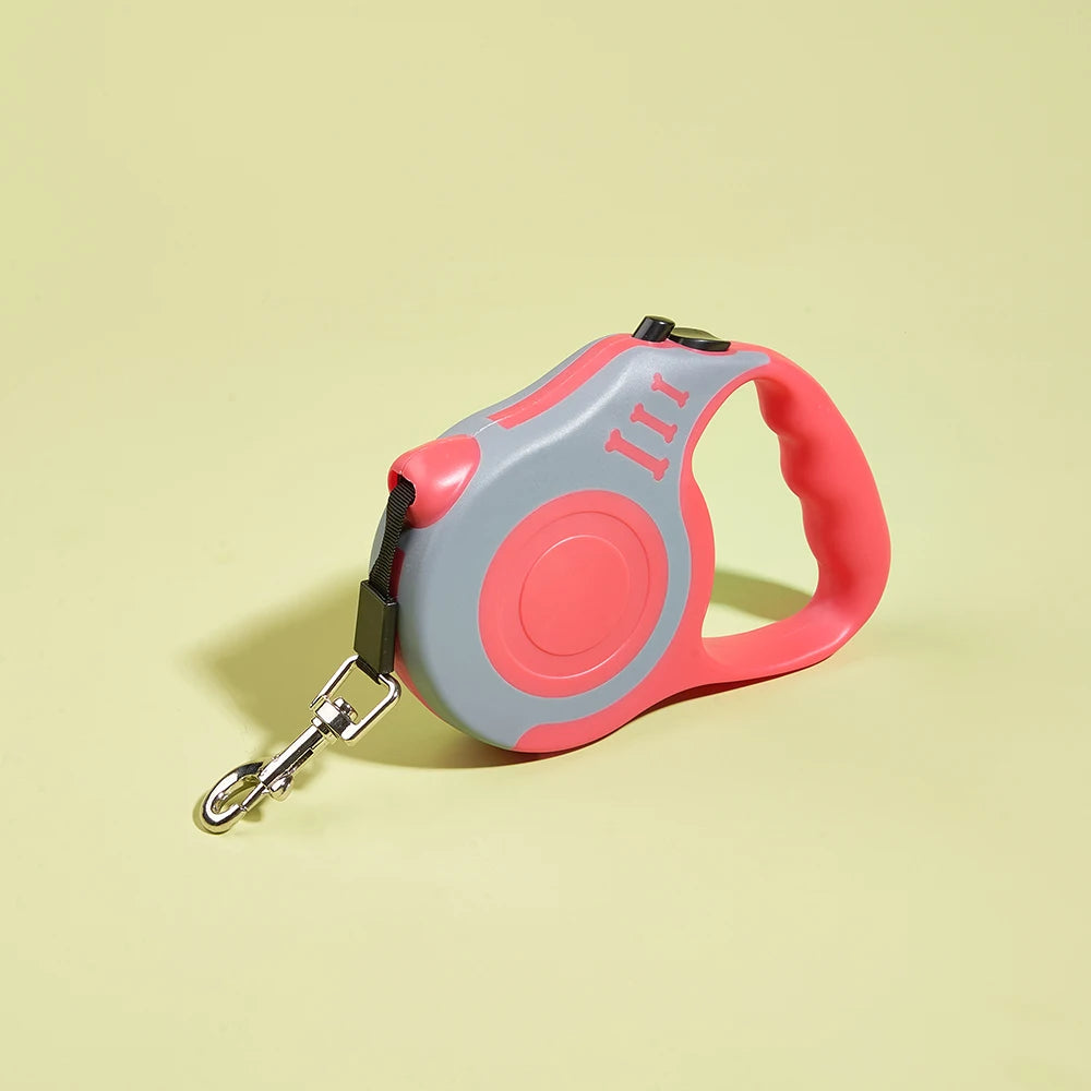 Heavy-Duty Retractable Pet Leash – One-Hand Brake & Lock System for Small to Large Breeds