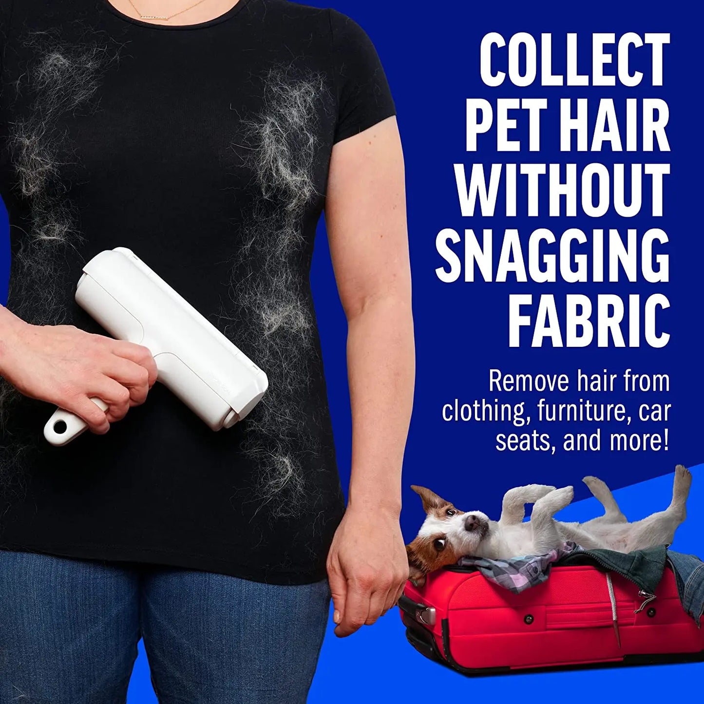 Ultimate Pet Hair Remover Roller – Reusable Self-Cleaning Fur Remover for Furniture & Carpets