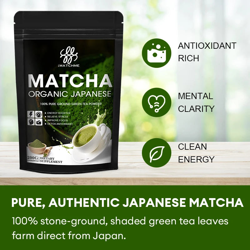 Pure Matcha Green Tea Supplement – Natural Antioxidant & Metabolism Support (Ceremonial Grade)