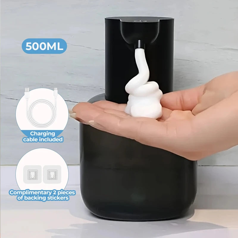 Smart Wall-Mounted Automatic Foam Soap Dispenser – 500ml Touchless Sensor & Rechargeable