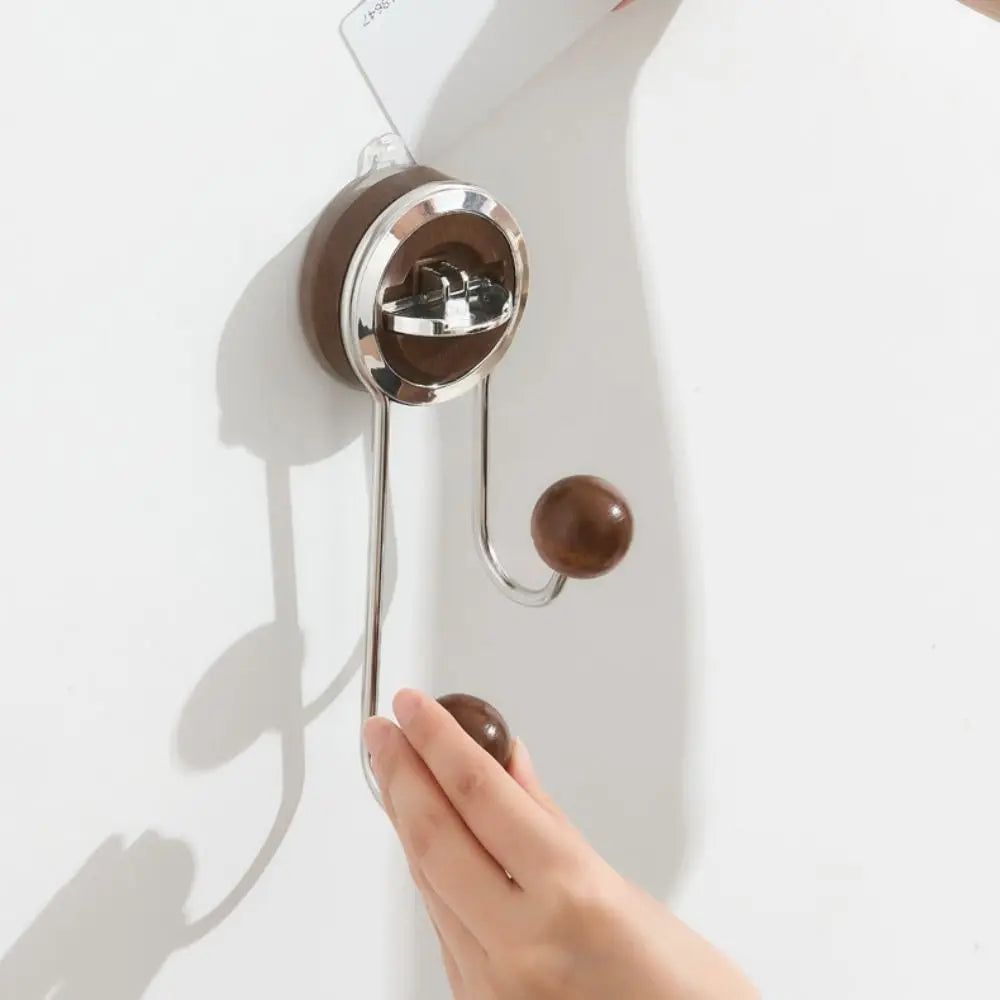 No-Drill Waterproof Shower Hooks – 15lb Capacity Vacuum Suction Double Hanger for Home Organization