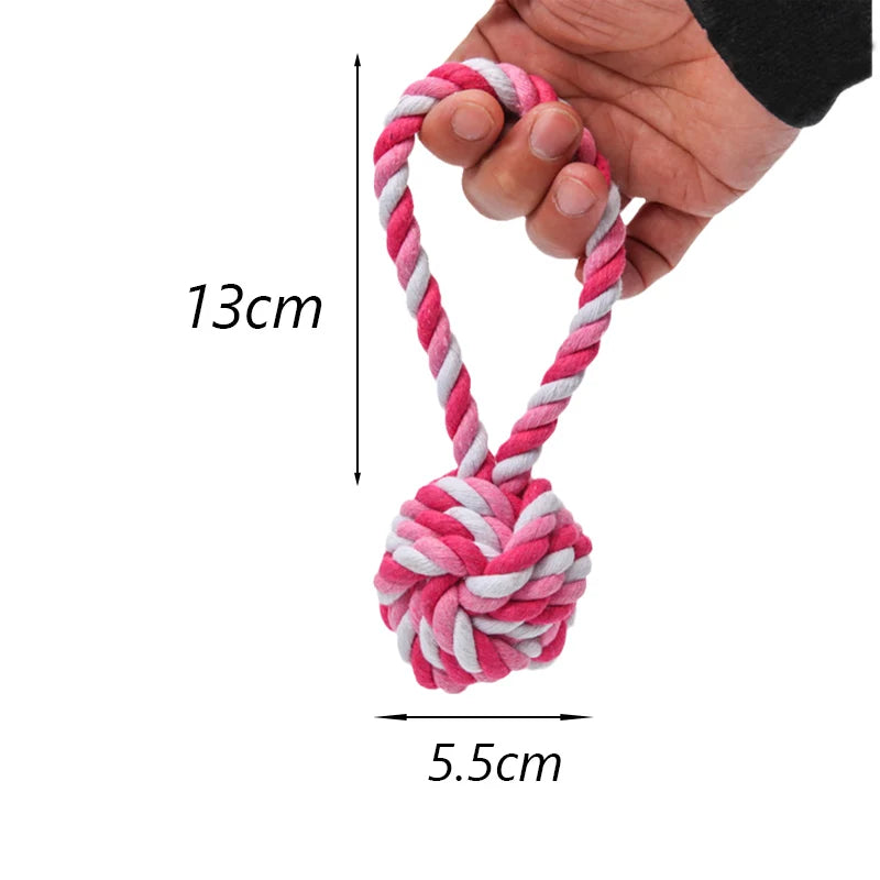 Teeth Cleaning Rope Toy for Small Dogs – Bite-Resistant Cotton Molar Stick for Healthy Gums
