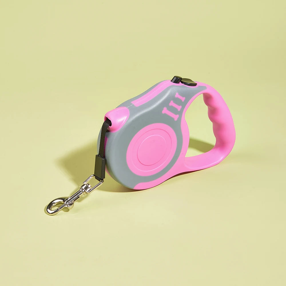 Heavy-Duty Retractable Pet Leash – One-Hand Brake & Lock System for Small to Large Breeds