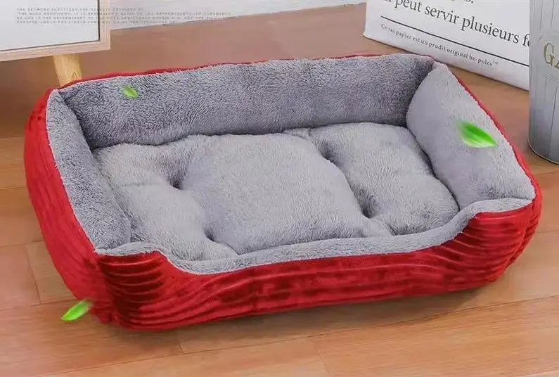 Winter Warmth Pet Couch Bed – Breathable Plush Puppy Nest & Soft Fleece Mat Pad