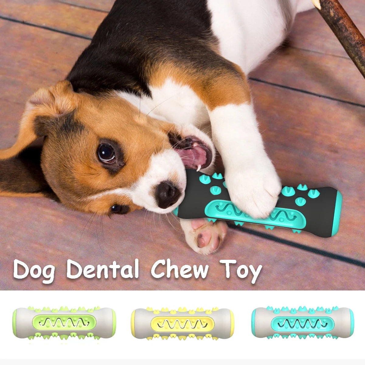 Durable Dog Dental Chew Bone – 360° Puppy Toothbrush & Teething Molar Stick