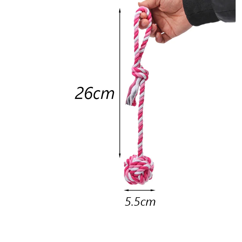 Teeth Cleaning Rope Toy for Small Dogs – Bite-Resistant Cotton Molar Stick for Healthy Gums