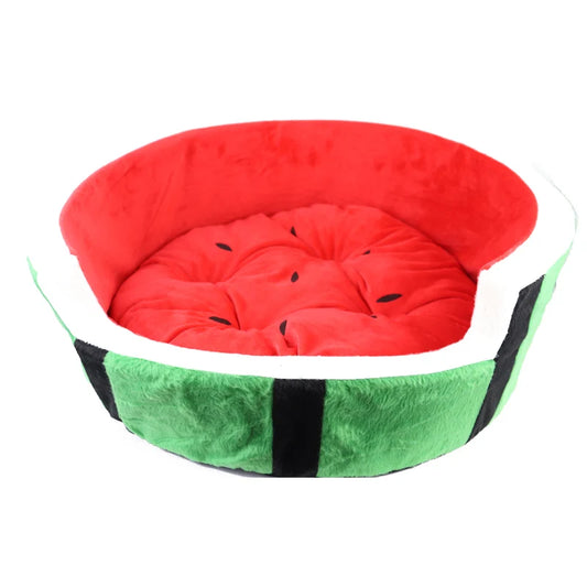 Watermelon Shaped Pet Bed – 100% Cotton Thermal Cave Kennel for Kittens & Puppies