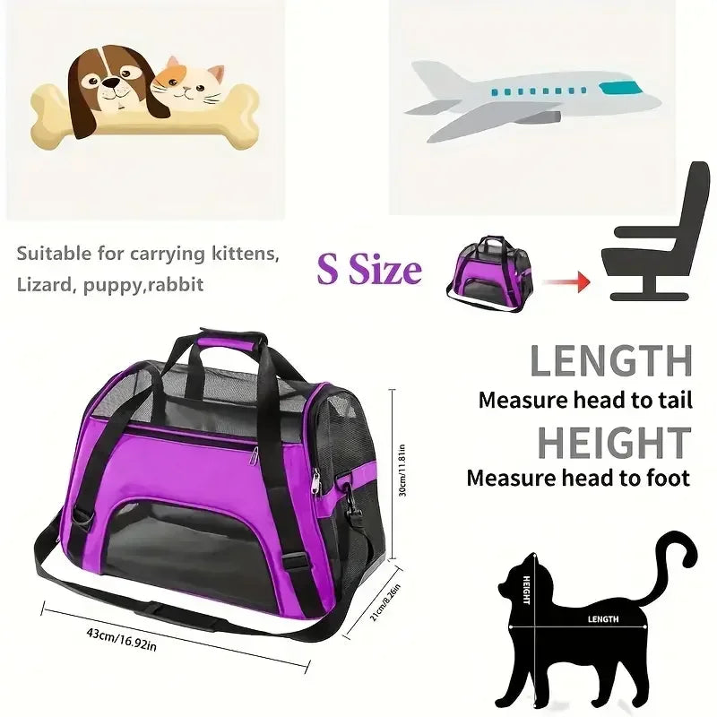 Airline-Approved Soft-Sided Pet Carrier Backpack | For Small Dogs & Cats