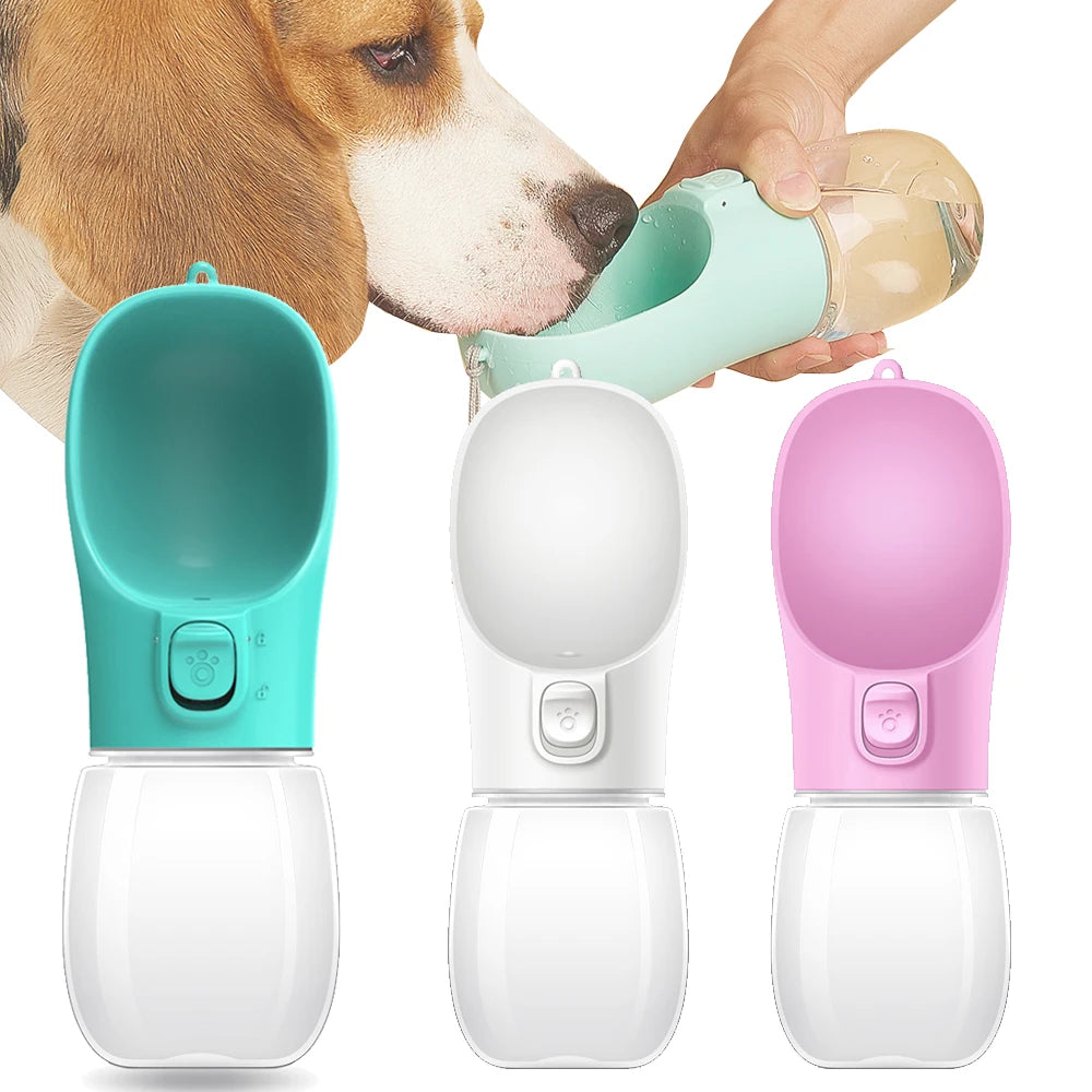 Portable Leakproof Dog Water Bottle – 3-in-1 Travel Drinking Bowl & Dispenser