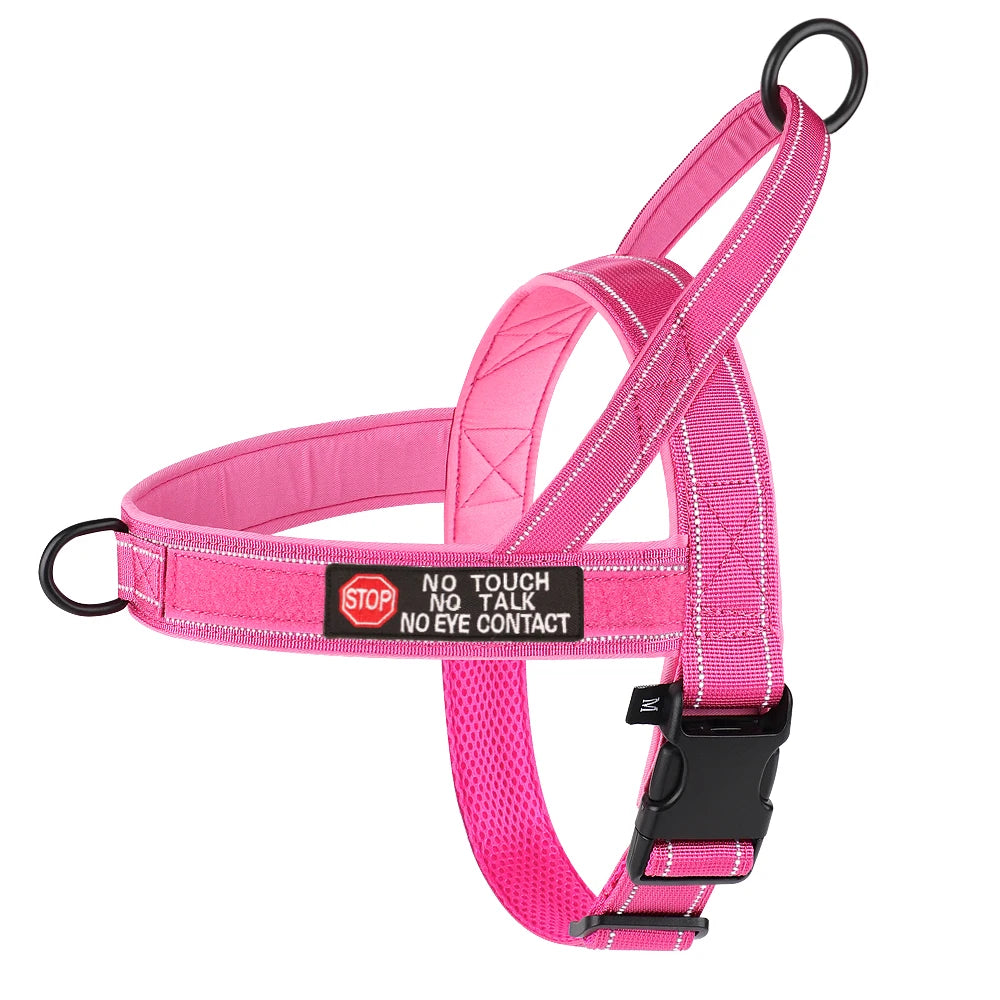 Heavy-Duty Tactical Dog Harness – Reflective No-Pull Training Vest for Small, Medium & Large Breeds