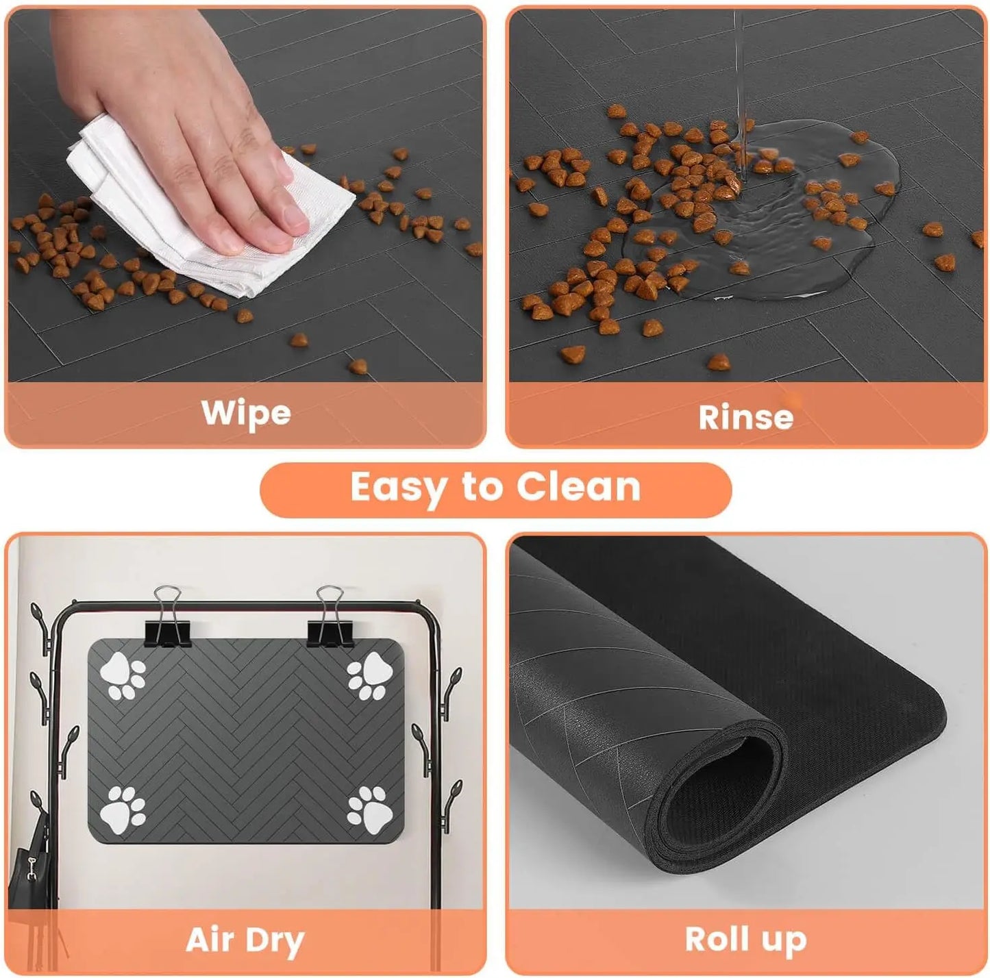 Instant-Dry Diatomite Pet Feeding Mat – Absorbent & Non-Slip Waterproof Placemat