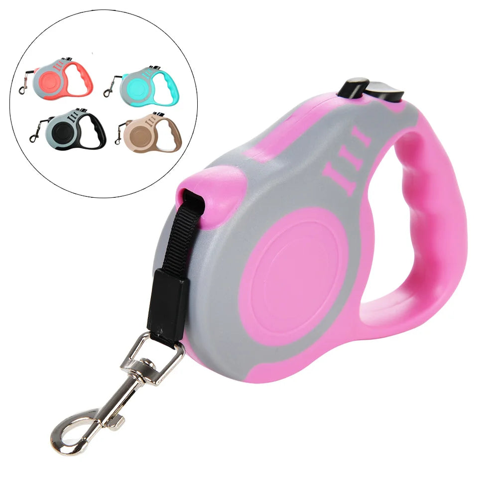 Heavy-Duty Retractable Pet Leash – One-Hand Brake & Lock System for Small to Large Breeds