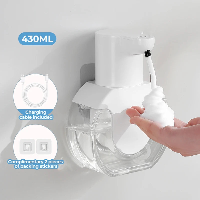Smart Wall-Mounted Automatic Foam Soap Dispenser – 500ml Touchless Sensor & Rechargeable