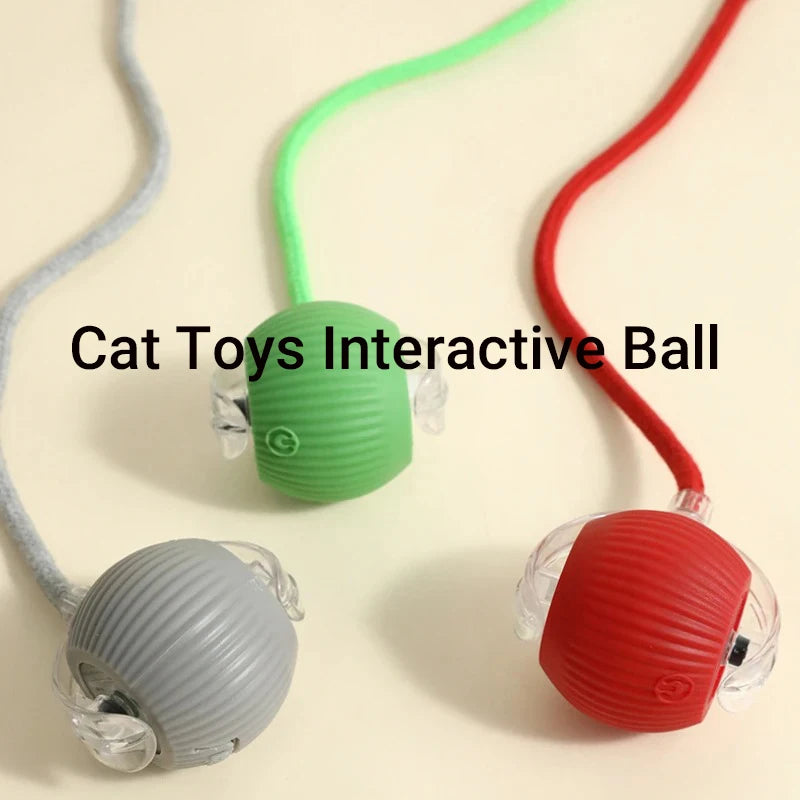 Smart Interactive Cat Ball Toy – Automatic Self-Rolling & USB-C Rechargeable