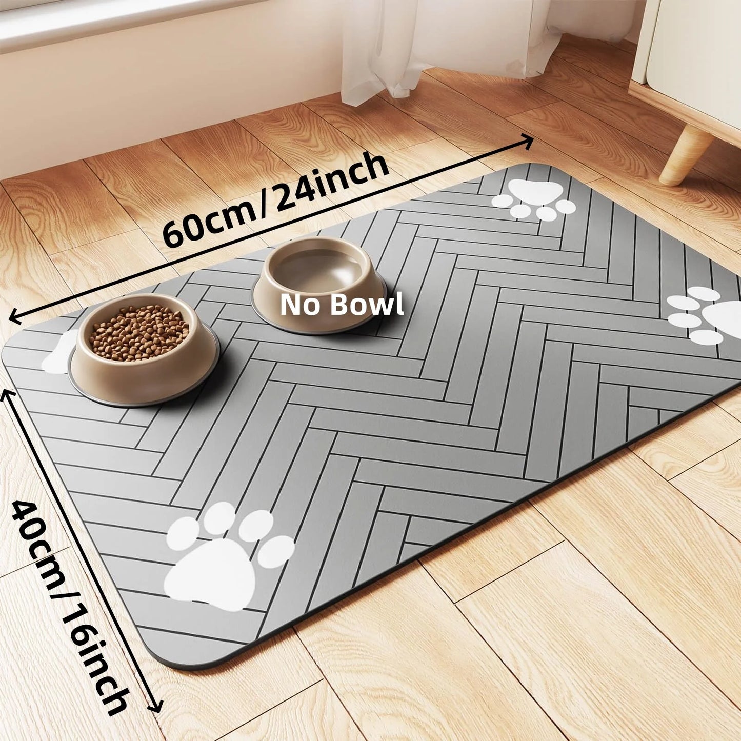 Instant-Dry Diatomite Pet Feeding Mat – Absorbent & Non-Slip Waterproof Placemat