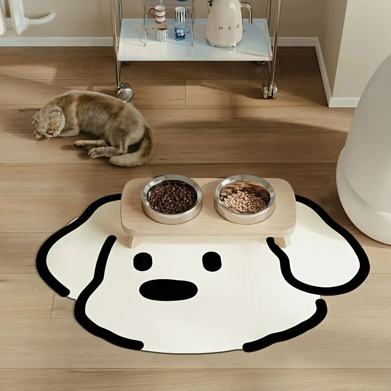 Magic Instant-Dry Pet Placemat – Anti-Bacterial Diatomite Water Absorbent Mat for Dogs & Cats