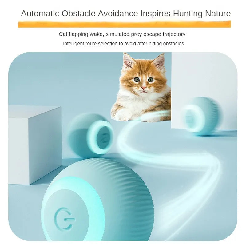 Self-Rotating Gravity Cat Ball – Smart Obstacle Avoidance Electric Toy with LED Lights