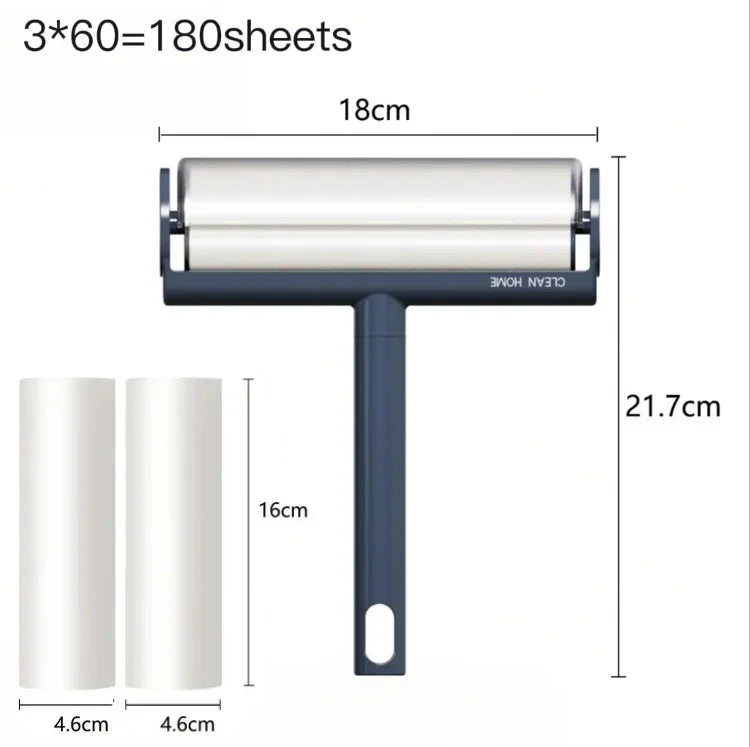 Extra Sticky Pet Hair Lint Roller Set – High-Capacity Refills & Ergonomic Handles