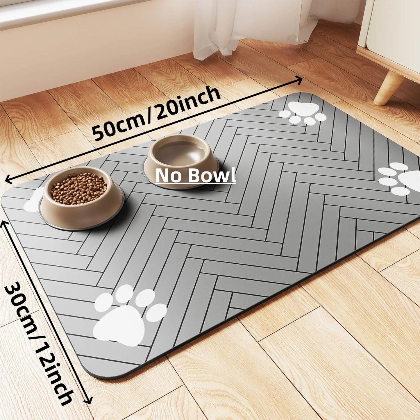 Instant-Dry Diatomite Pet Feeding Mat – Absorbent & Non-Slip Waterproof Placemat