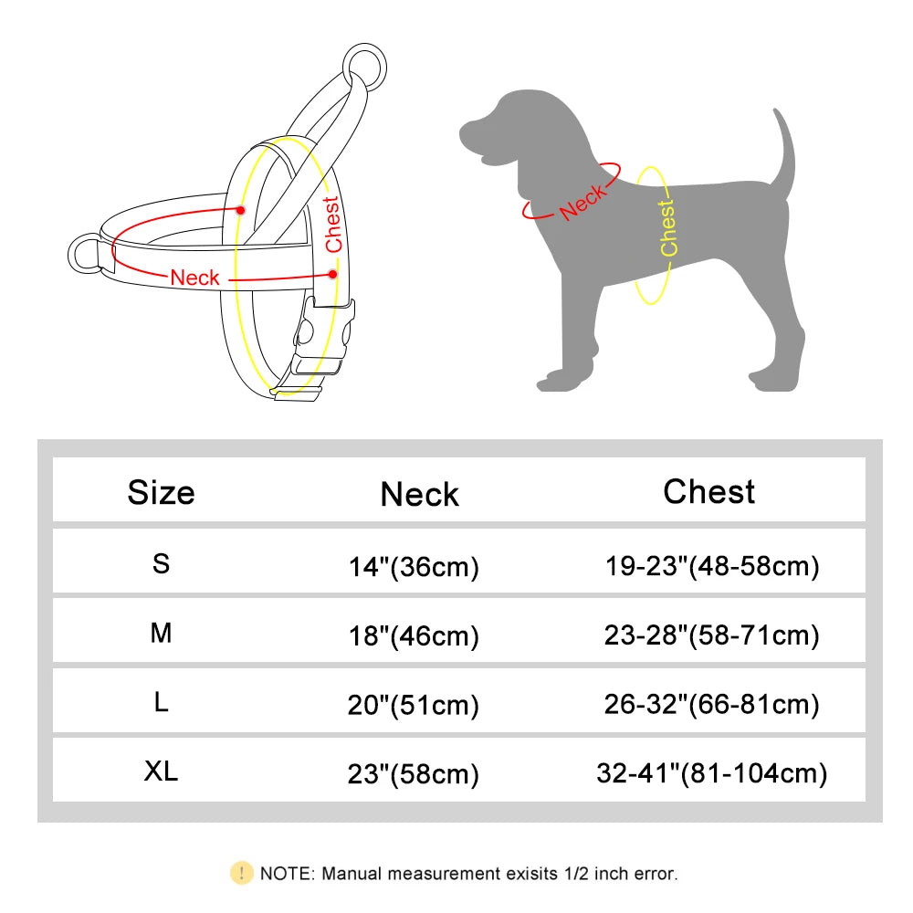 Heavy-Duty Tactical Dog Harness – Reflective No-Pull Training Vest for Small, Medium & Large Breeds