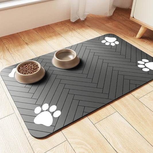 Instant-Dry Diatomite Pet Feeding Mat – Absorbent & Non-Slip Waterproof Placemat