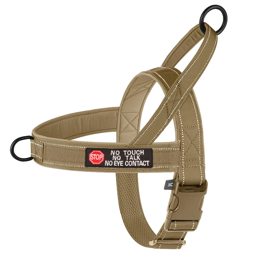 Heavy-Duty Tactical Dog Harness – Reflective No-Pull Training Vest for Small, Medium & Large Breeds