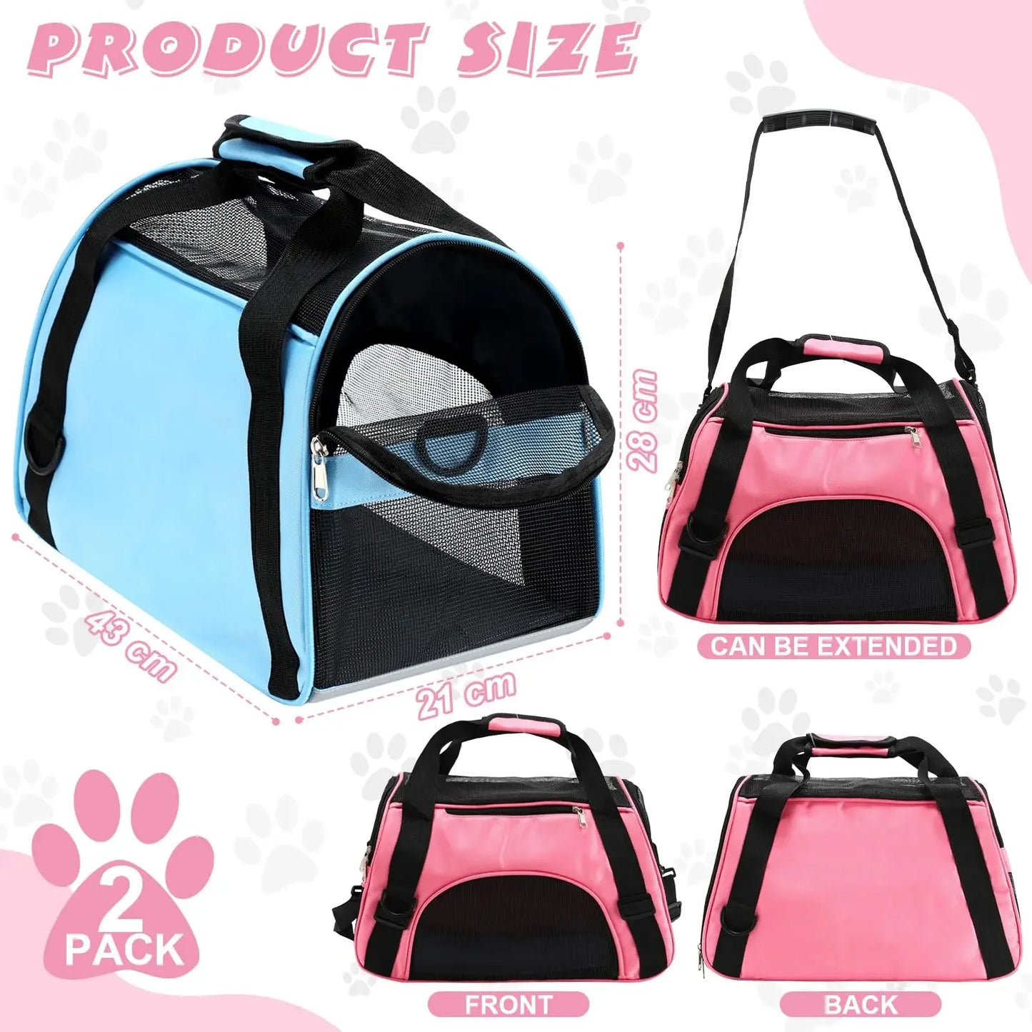 Airline-Approved Soft-Sided Pet Carrier Backpack | For Small Dogs & Cats
