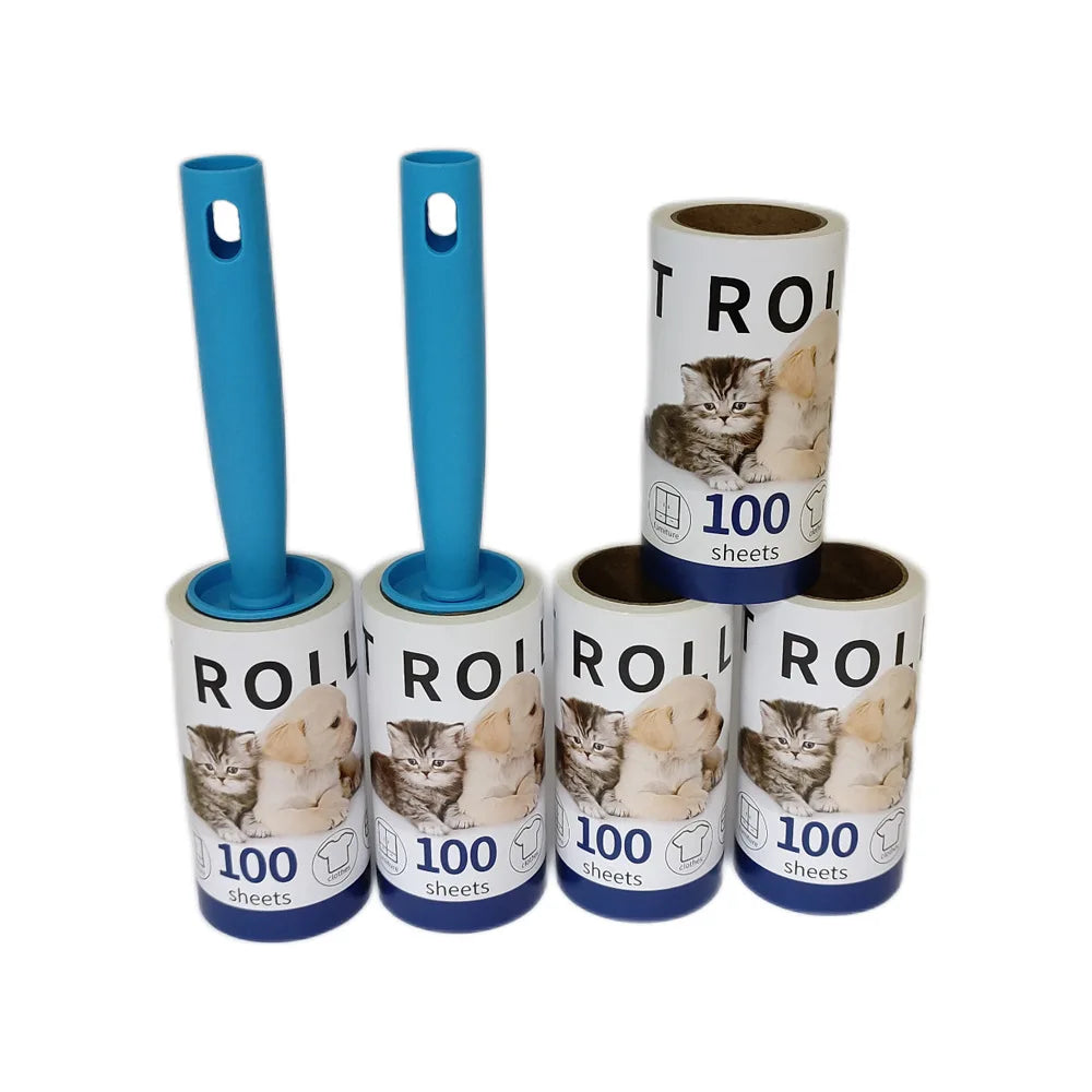 Extra Sticky Pet Hair Lint Roller Set – High-Capacity Refills & Ergonomic Handles