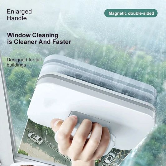 Magnetic Double-Sided Window Cleaner – Safety Glass Wiper for High-Rise Exterior Windows