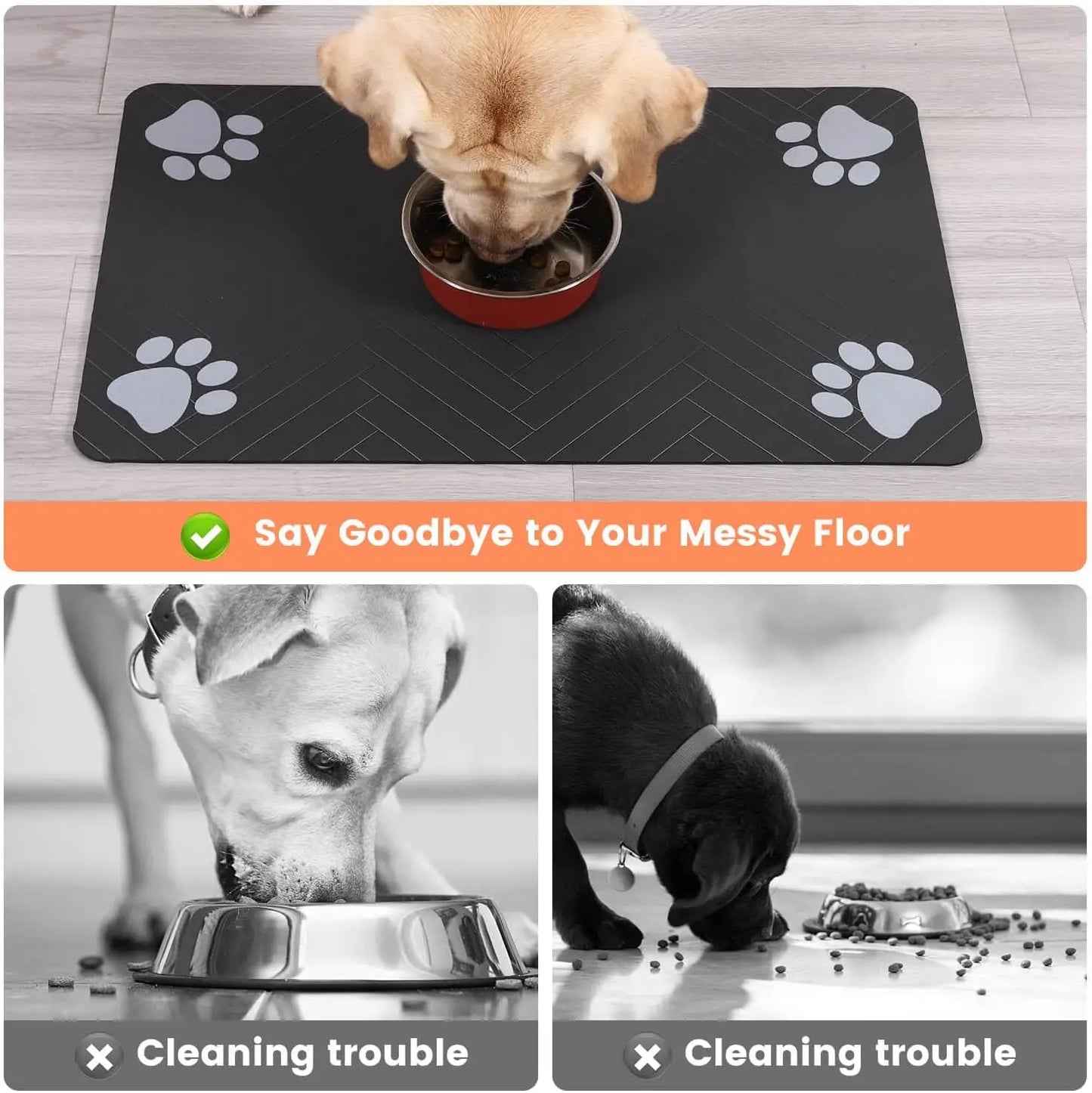 Instant-Dry Diatomite Pet Feeding Mat – Absorbent & Non-Slip Waterproof Placemat