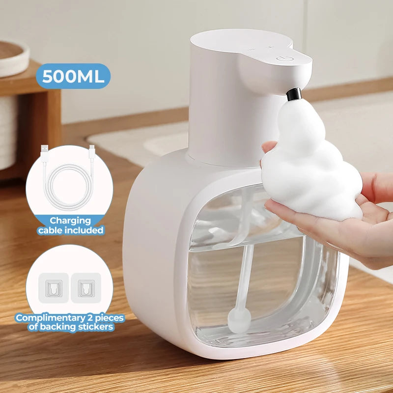 Smart Wall-Mounted Automatic Foam Soap Dispenser – 500ml Touchless Sensor & Rechargeable